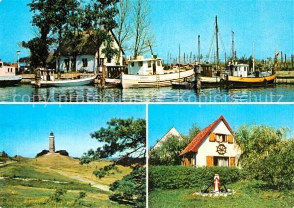 Insel Hiddensee Neuendorf Hafen Kloster Leuchtturm Seem