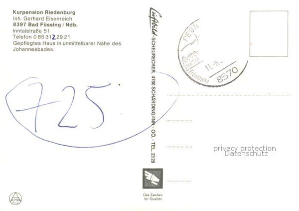 Bad Fuessing Kurpension Riedenburg Gastraum Hallenba – Bild 2