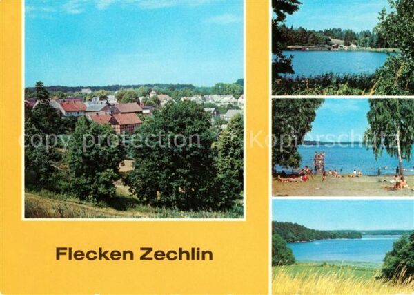 Flecken Zechlin Teilansicht Schwarzer See Grosser Zechl