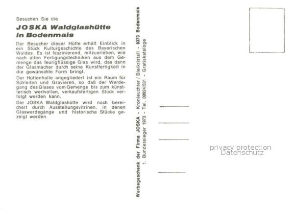 Bodenmais Joska Waldglashütte Bayerischer Wald – Bild 2