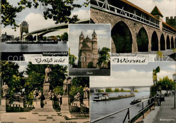 Worms Rhein Nibelungenbrücke Dom Stadtmauer Lutherd