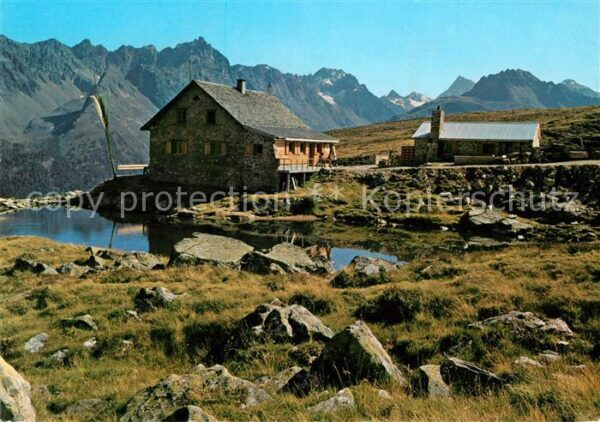 Friedrichshafener  Huette Berghaus Bergsee Gebirgspanorama Verwal
