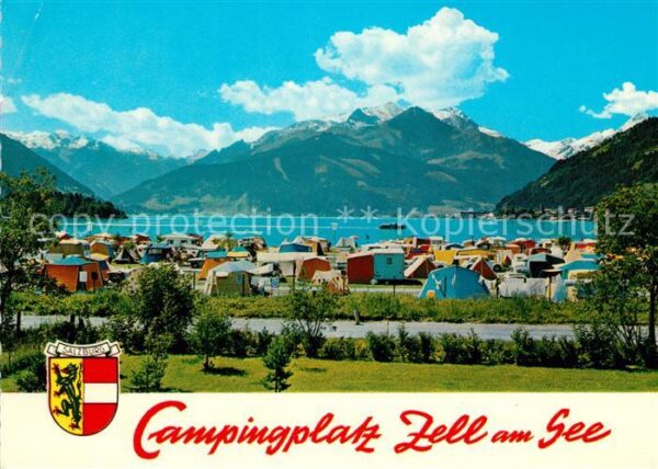 Zell See Campingplatz am See Blick zu den Hohen
