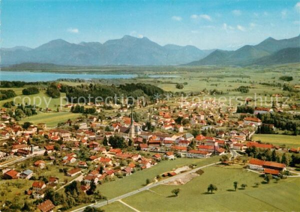 Prien Chiemsee mit Hochfelln und Hochgern Chiemgauer A