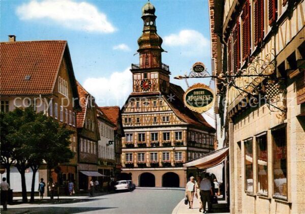 Kirchheim Teck Partie am Rathaus Fachwerkhaus Historis