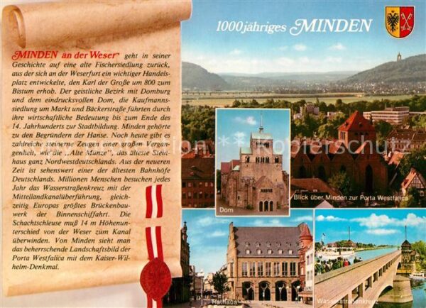 Minden Westfalen 1000jährige Stadt Geschichte Dom Rathau