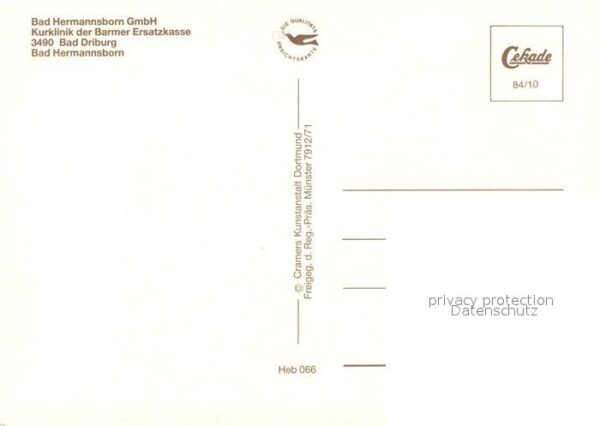 Bad Driburg Kurklinik der BEK Bad Hermannsborn Flie – Bild 2