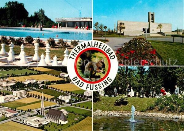 Bad Fuessing Thermalheilbad Fliegeraufnahme Park Bru