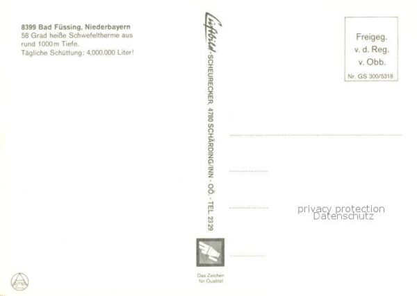 Bad Fuessing Thermalheilbad Fliegeraufnahme Park Bru – Bild 2