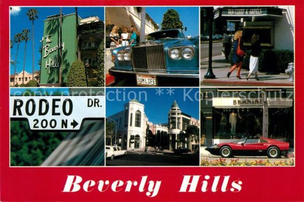 Beverly Hills California Dodeo Drive Teilansichten