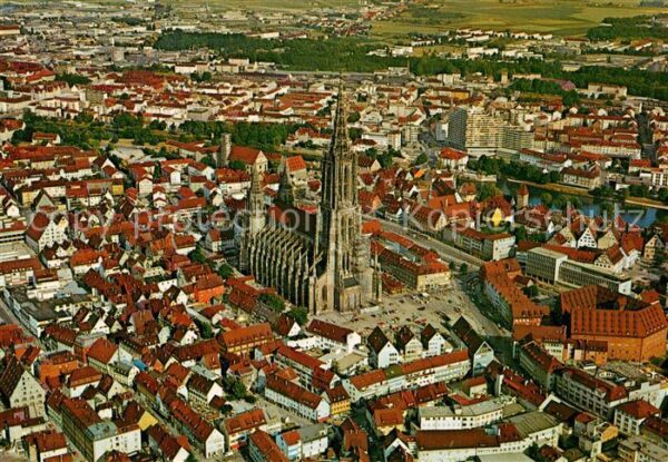 Ulm Donau Fliegeraufnahme Münster
