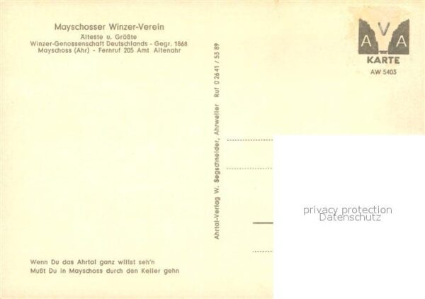 Mayschoss Älteste und grösste Winzergenossenschaf – Bild 2
