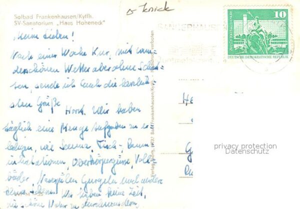 Frankenhausen Bad Sanatorium Haus Hoheneck – Bild 2