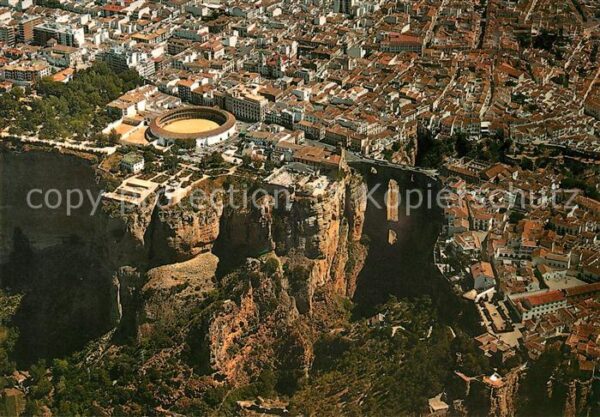 Ronda Andalucia Fliegeraufnahme Plaza de Toros