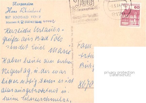 Bad Toelz Kurpension Haus Rheinland – Bild 2