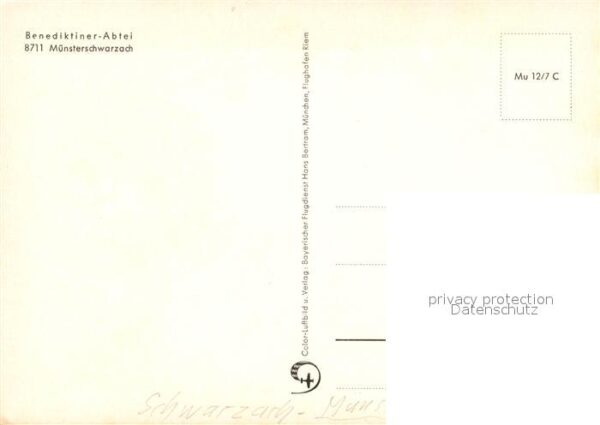Muensterschwarzach Benediktinerabtei Fliegeraufnahme – Bild 2