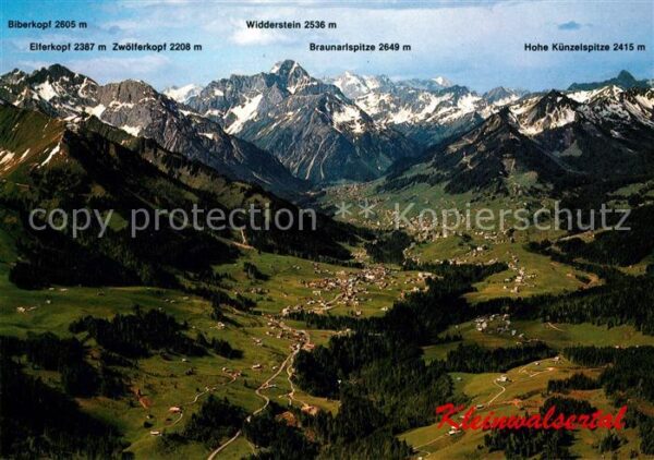 Kleinwalsertal Vorarlberg Fliegeraufnahme