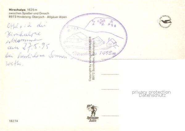 Oberjoch Hirschalpe Gaststube Gemsen Gipfelkreuz – Bild 2