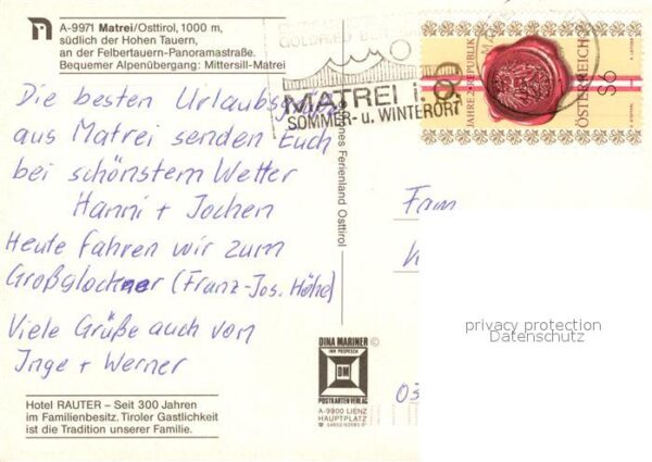 Matrei Osttirol Panorama Hotel Rauter Steiner Wasserfal – Bild 2