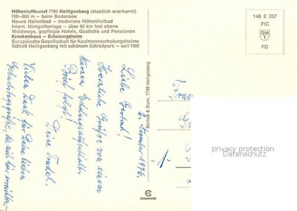 Heiligenberg Baden Krankenhaus Erholungsheim Speiseraum Ha – Bild 2