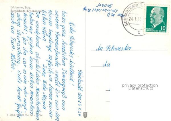 Erlabrunn Erzgebirge Bergarbeiter Krankenhaus – Bild 2