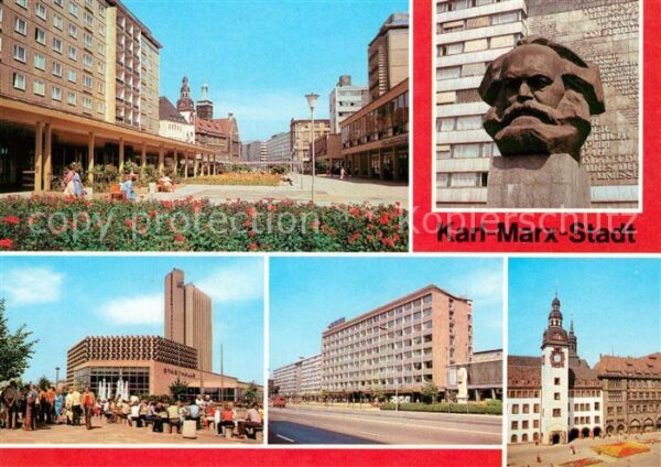 Karl-Marx-Stadt Rosenhof Karl Marx Monument Stadthalle