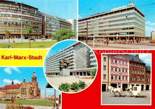 Karl-Marx-Stadt Centrum Warenhaus Thälmann Str Rathaus