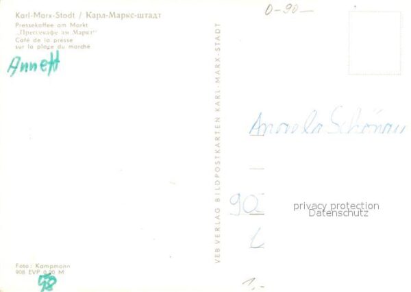 Karl-Marx-Stadt Pressekaffee am Markt – Bild 2