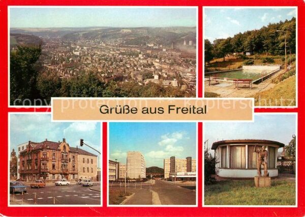 Freital Panorama Windbergbad Cafe am Markt Neub