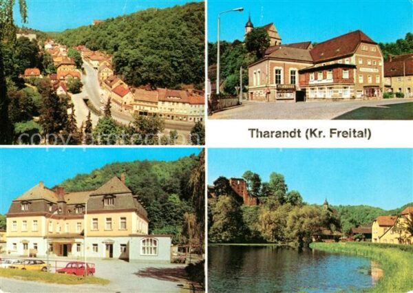 Tharandt Blick von der Burgruine Hotel Deutsches