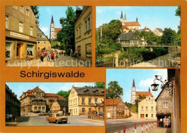 Schirgiswalde Obermarkt Teilansicht Ernst Thälmann St