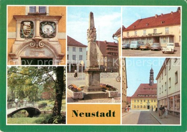 Neustadt Sebnitz Rathausportal Postmeilensäule Cafe Woch