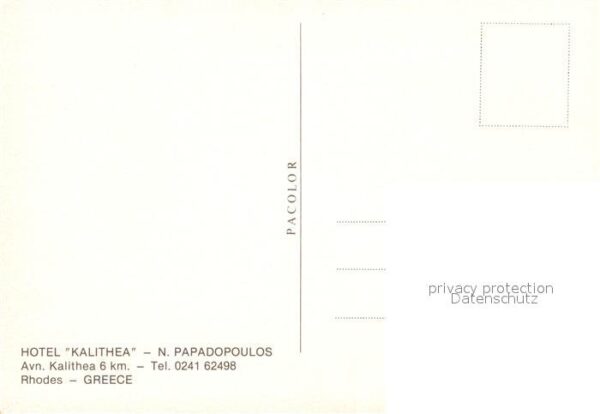 Rhodos Rhodes Aegaeis Hotel Kalithea Eingang Strandpartie – Bild 2