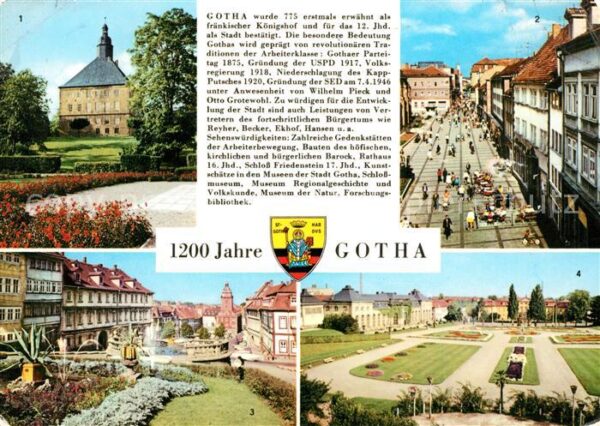 Gotha Thueringen Schloss Friedenstein Neumarkt und Erfur