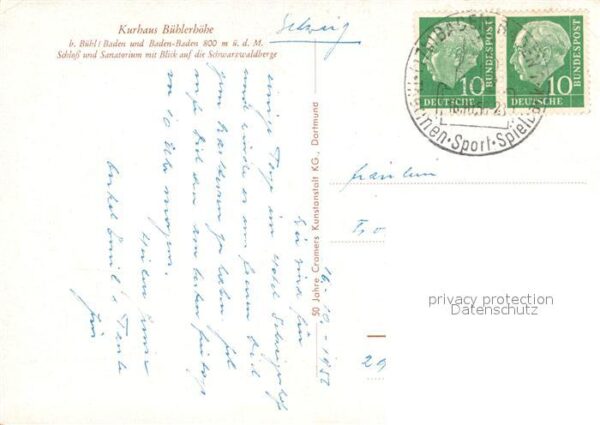 Buehl Baden Kurhaus Bühlerhöhe Schloss Sanatorium F – Bild 2