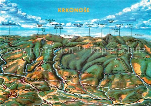 Krkonose Panoramakarte