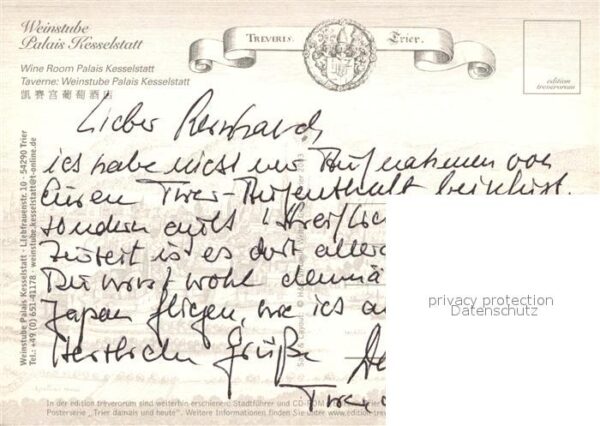Trier Weinstube Palais Kesselstatt – Bild 2