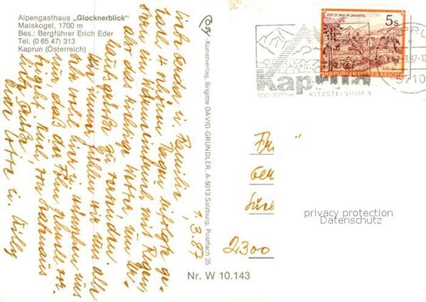 Kaprun Gasthaus Glocknerblick Maiskogel – Bild 2