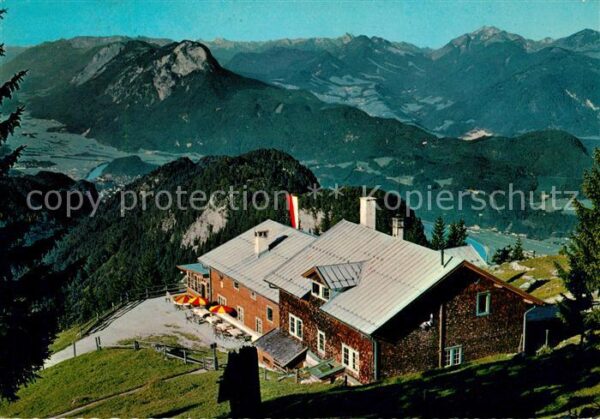 Kufstein Tirol Vorderkaiserfeldenhütte mit Rofan und K