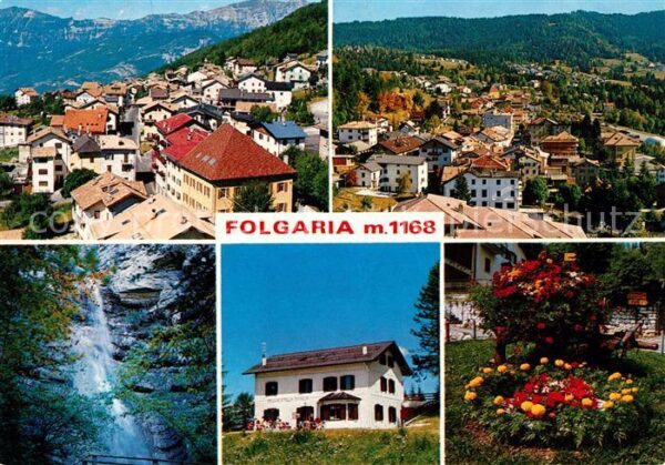 Folgaria Panorama Wasserfall Gasthof Garten
