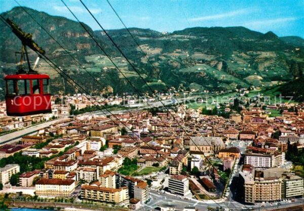 Bozen Suedtirol Panorama mit Virgelbahn