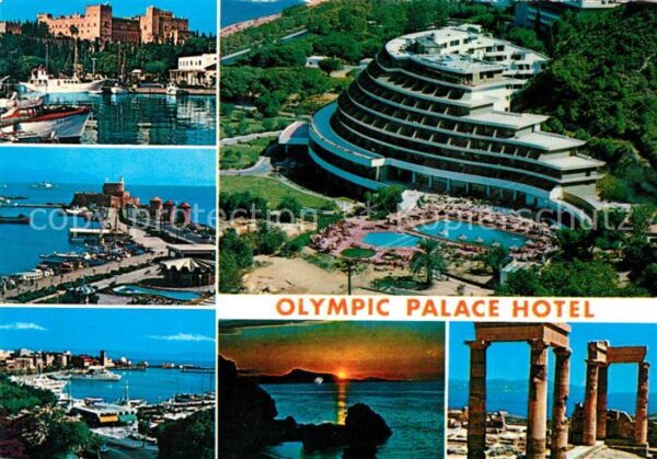 Rhodos Rhodes Aegaeis Schloss Hafen Olympic Palace Hotel Temp