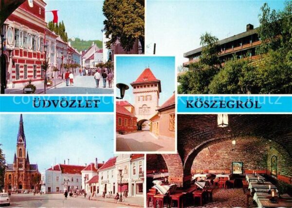 Koeszeg Strassenpartien Hotel Gastraum Kirche
