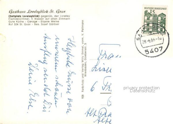 St Goar Gasthaus Loreleyblick Rheinpartie – Bild 2