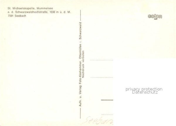 Seebach Ortenaukreis Mummelsee Michaelskapelle – Bild 2