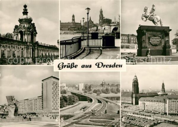Dresden Kronentor Zwinger Terrassenufer Goldene