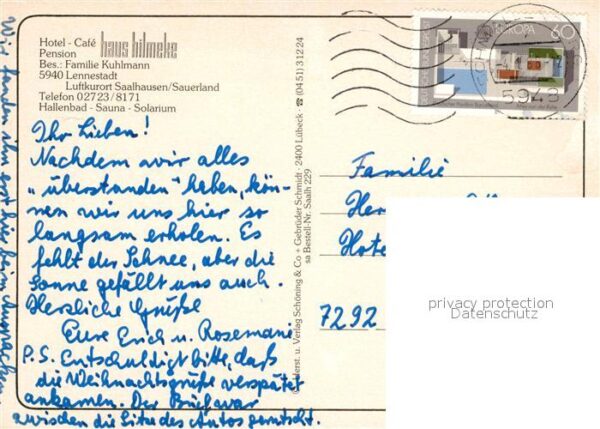 Lennestadt Haus Hilmeke Hotel Pension Cafe – Bild 2