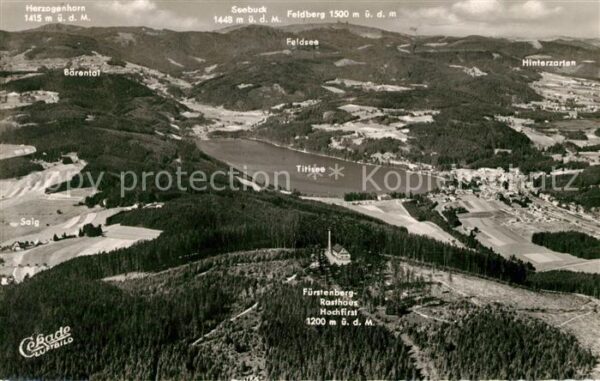 Titisee Fliegeraufnahme Fürstenberg Rasthaus Ho