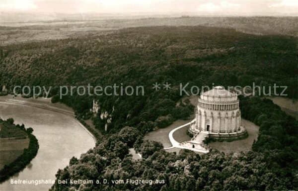 Kelheim Fliegeraufnahme Befreiungshalle