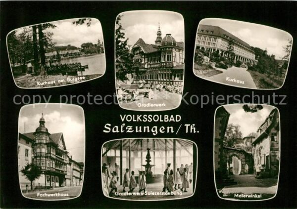 Salzungen Bad Kurhaus Burgsee Gradierwerk Fachwerkhau